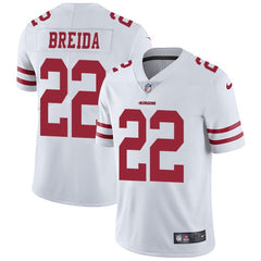 Men's San Francisco 49ers #22 Matt Breida White Vapor Untouchable Limited Stitched NFL Jersey 