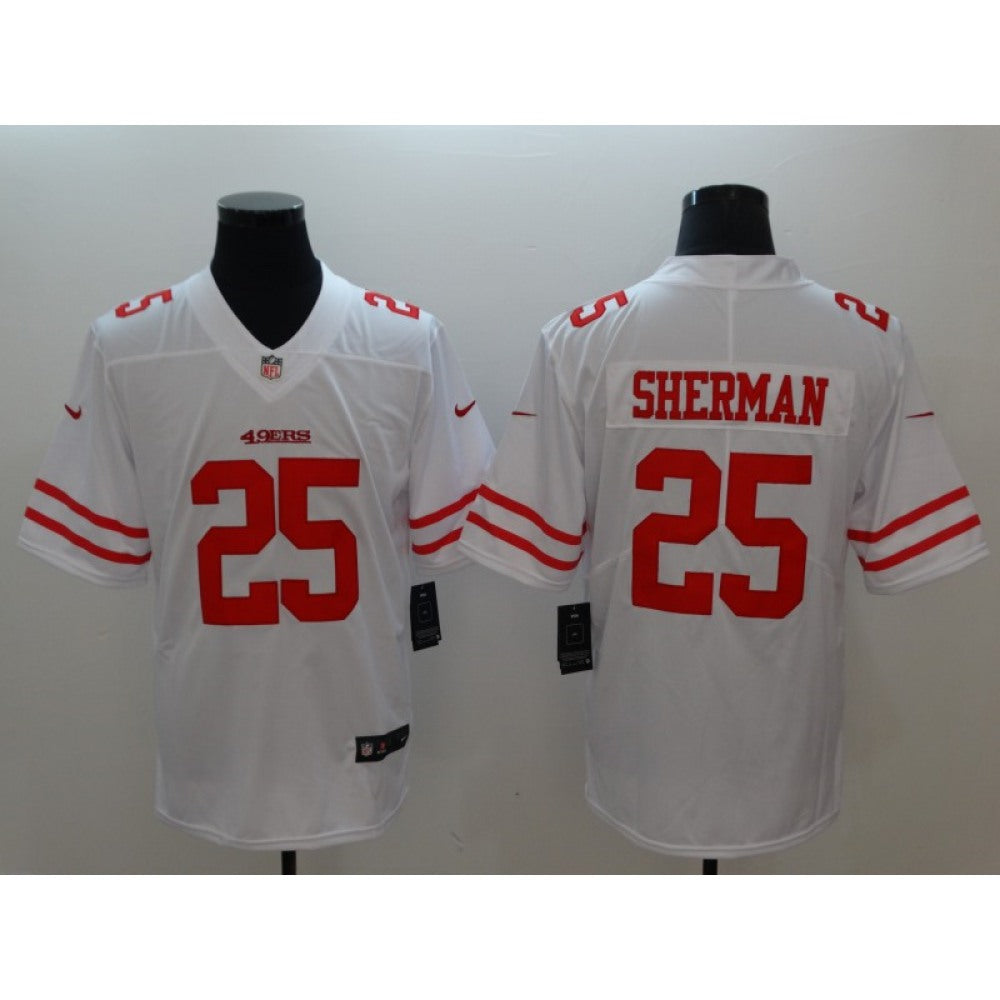 Men's San Francisco 49ers #25 Richard Sherman White Vapor Untouchable Limited Stitched NFL Jersey 