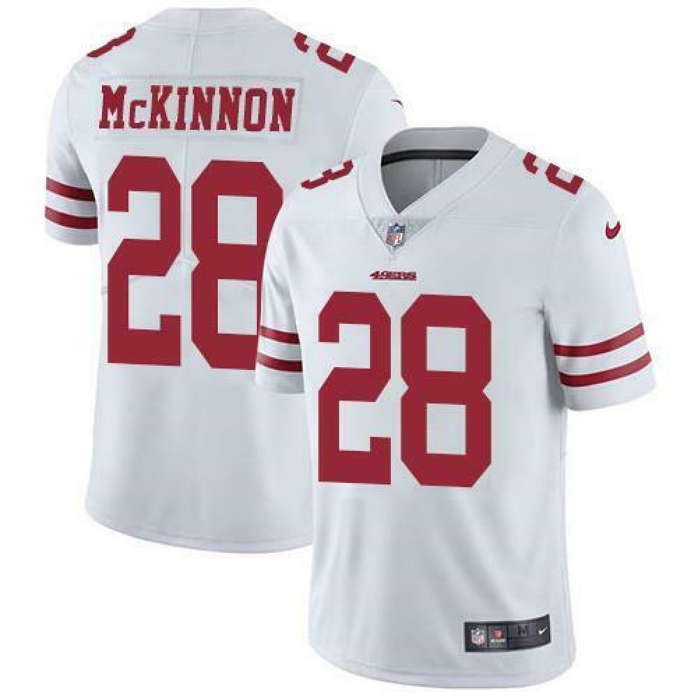 Men's San Francisco 49ers #28 Jerick McKinnon White Vapor Untouchable Limited Stitched Jersey 
