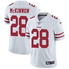 Men's San Francisco 49ers #28 Jerick McKinnon White Vapor Untouchable Limited Stitched Jersey 