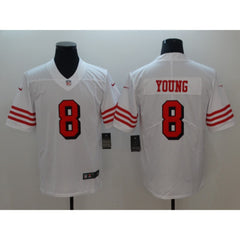 Men's San Francisco 49ers #8 Steve Young White Vapor Untouchable Player Limited Stitched NFL Jersey 