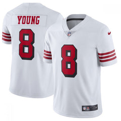 Men's San Francisco 49ers #8 Steve Young White Vapor Untouchable Player Limited Stitched NFL Jersey 