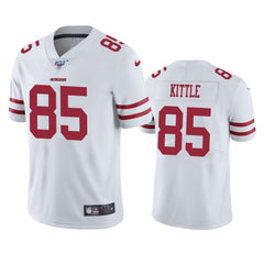 Men's San Francisco 49ers #85 George Kittle White 2019 100th season Vapor Untouchable Limited Stitched NFL Jersey 