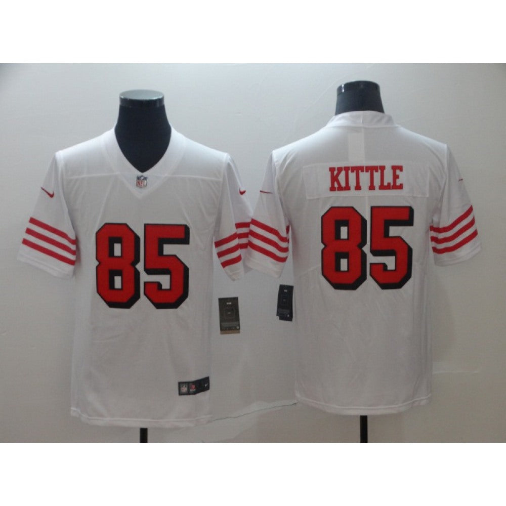 Men's San Francisco 49ers #85 George Kittle New White Vapor Untouchable Limited Stitched NFL Jersey 