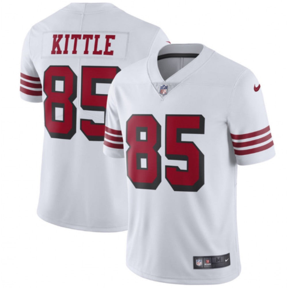 Men's San Francisco 49ers #85 George Kittle White Vapor Untouchable Limited Stitched Jersey 