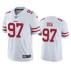 Men's San Francisco 49ers #97 Nick Bosa White 2019 100th season Vapor Untouchable Limited Stitched NFL Jersey 