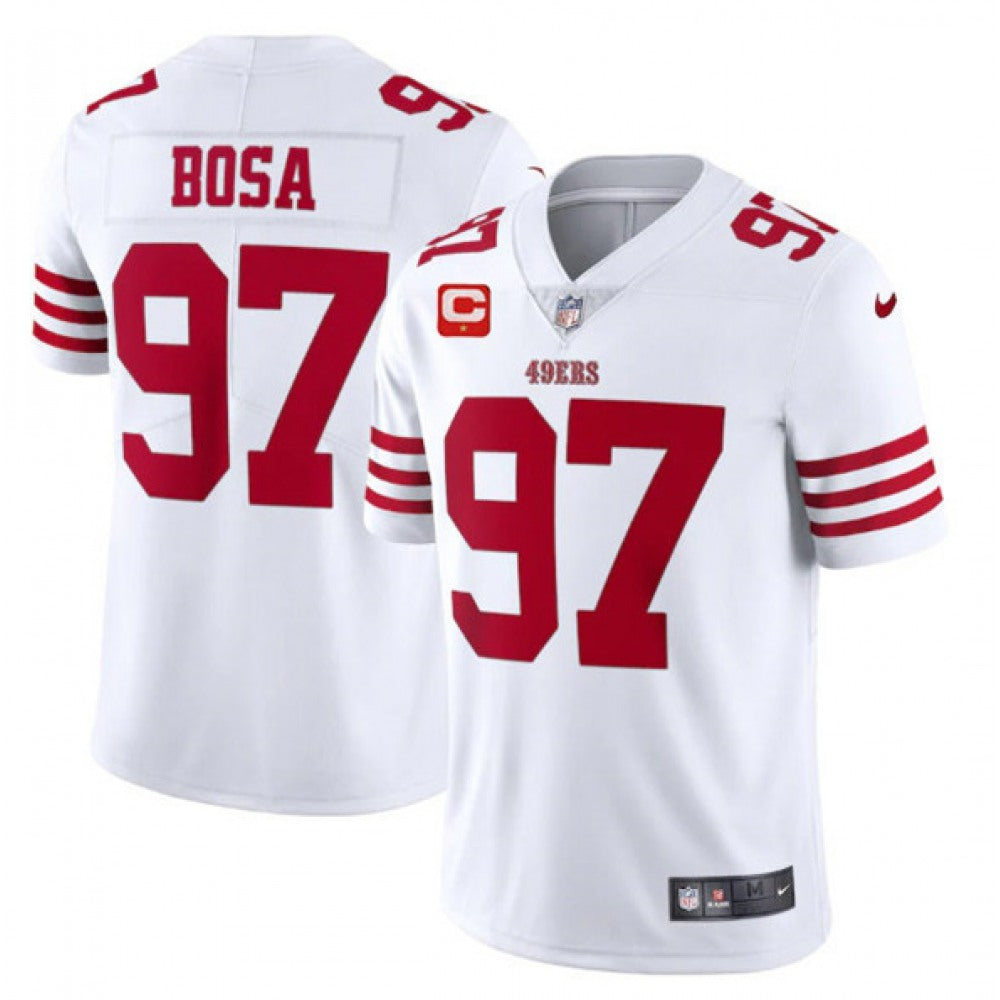 Men's San Francisco 49ers #97 Bosa 2022 White With 1-star C Patch Vapor Untouchable Limited Stitched Football Jersey 