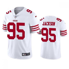 Men's San Francisco 49ers #95 Drake Jackson 2022 White Vapor Untouchable Stitched Football Jersey 