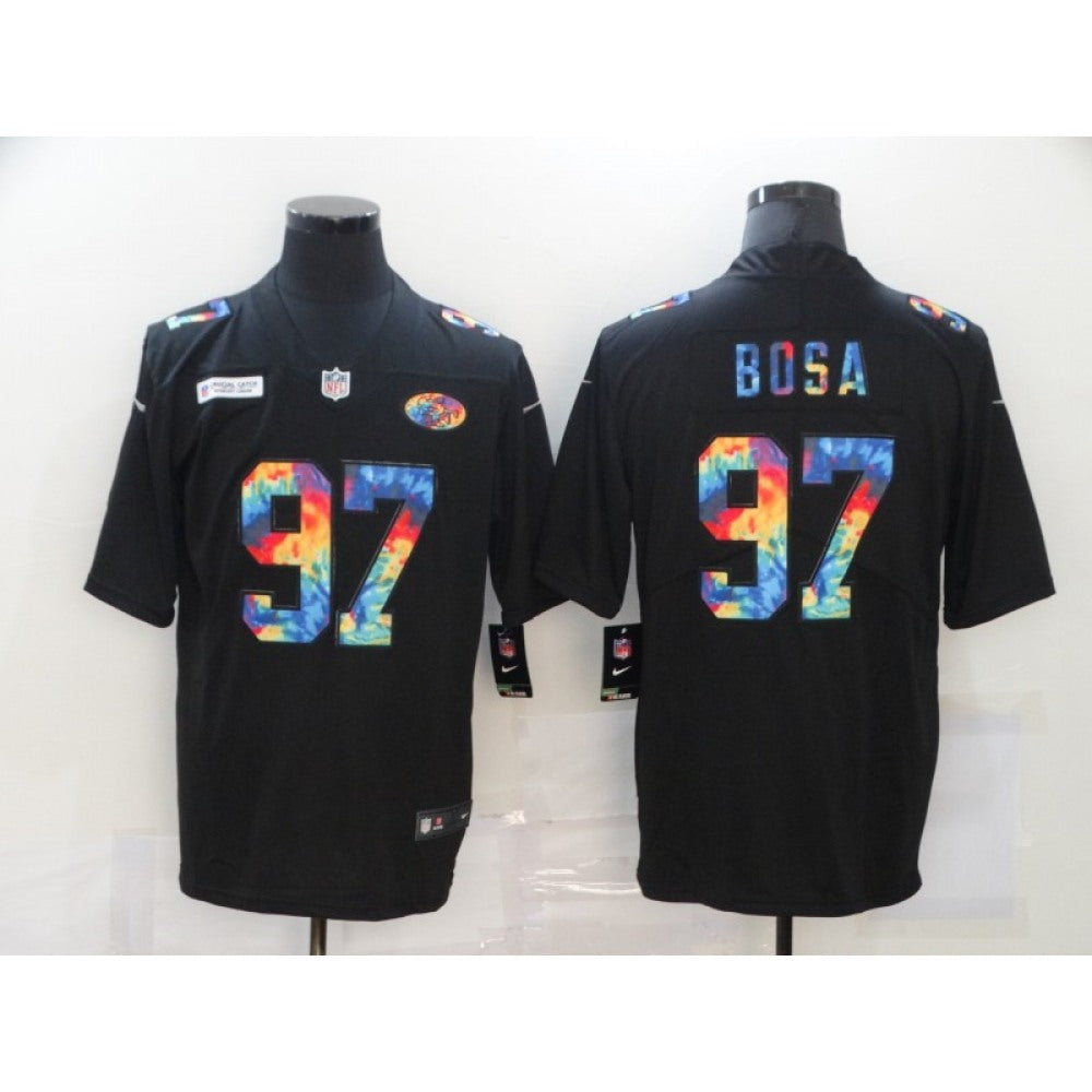 Men's San Francisco 49ers #97 Nick Bosa 2020 Crucial Catch Limited Stitched Jersey 