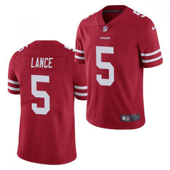 Men's San Francisco 49ers #5 Trey Lance 2021 Vapor Untouchable Stitched NFL Jersey 