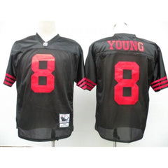 Mitchell and Ness 49ers #8 Steve Young Black Stitched NFL Jersey 