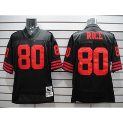 Mitchell and Ness 49ers Jerry Rice #80 Stitched Black NFL Jersey 