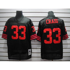 Mitchell and Ness 49ers #33 Roger Craig Black Stitched Throwback NFL Jersey 