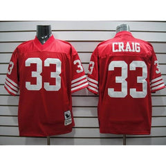 Mitchell and Ness 49ers #33 Roger Craig Stitched Red NFL Jersey 