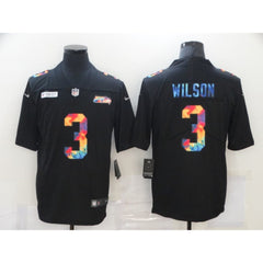 Men's Seattle Seahawks #3 Russell Wilson 2020 Black Crucial Catch Limited Stitched Jersey 