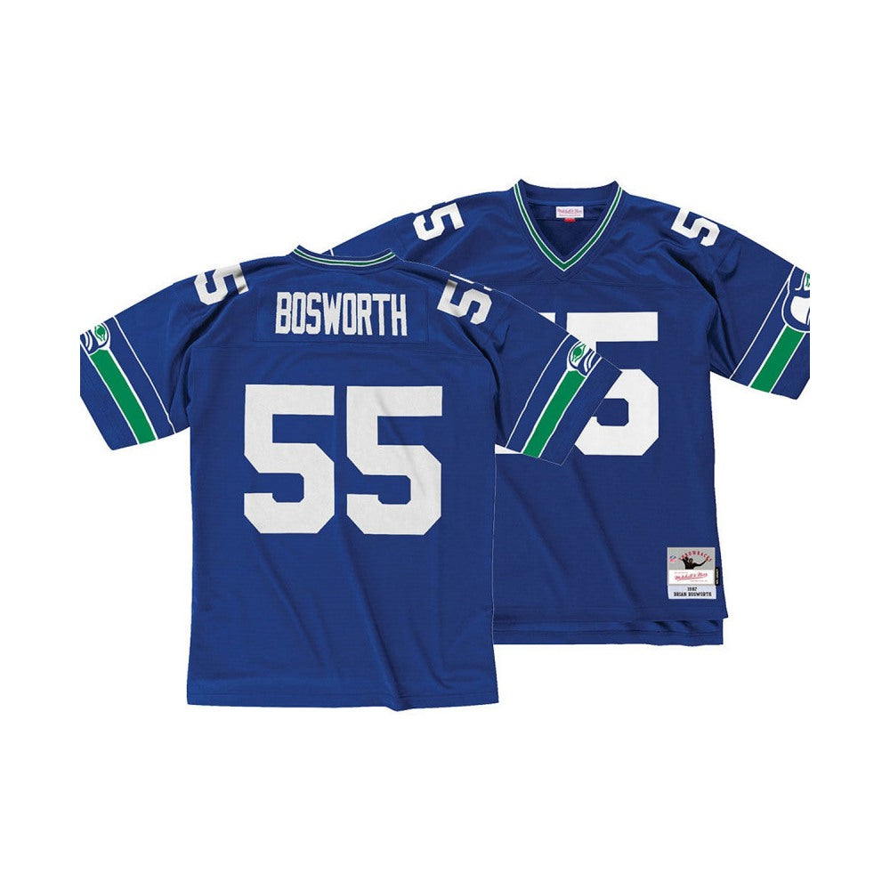 Men's Seattle Seahawks #55 Brian Bosworth Blue Vapor Untouchable Limited Stitched NFL Jersey 