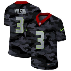 Men's Seattle Seahawks #3 Russell Wilson 2020 Camo Limited Stitched Jersey 