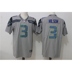 Men's Seattle Seahawks #3 Russell Wilson Gray Stitched NFL Vapor Untouchable Limited Jersey 