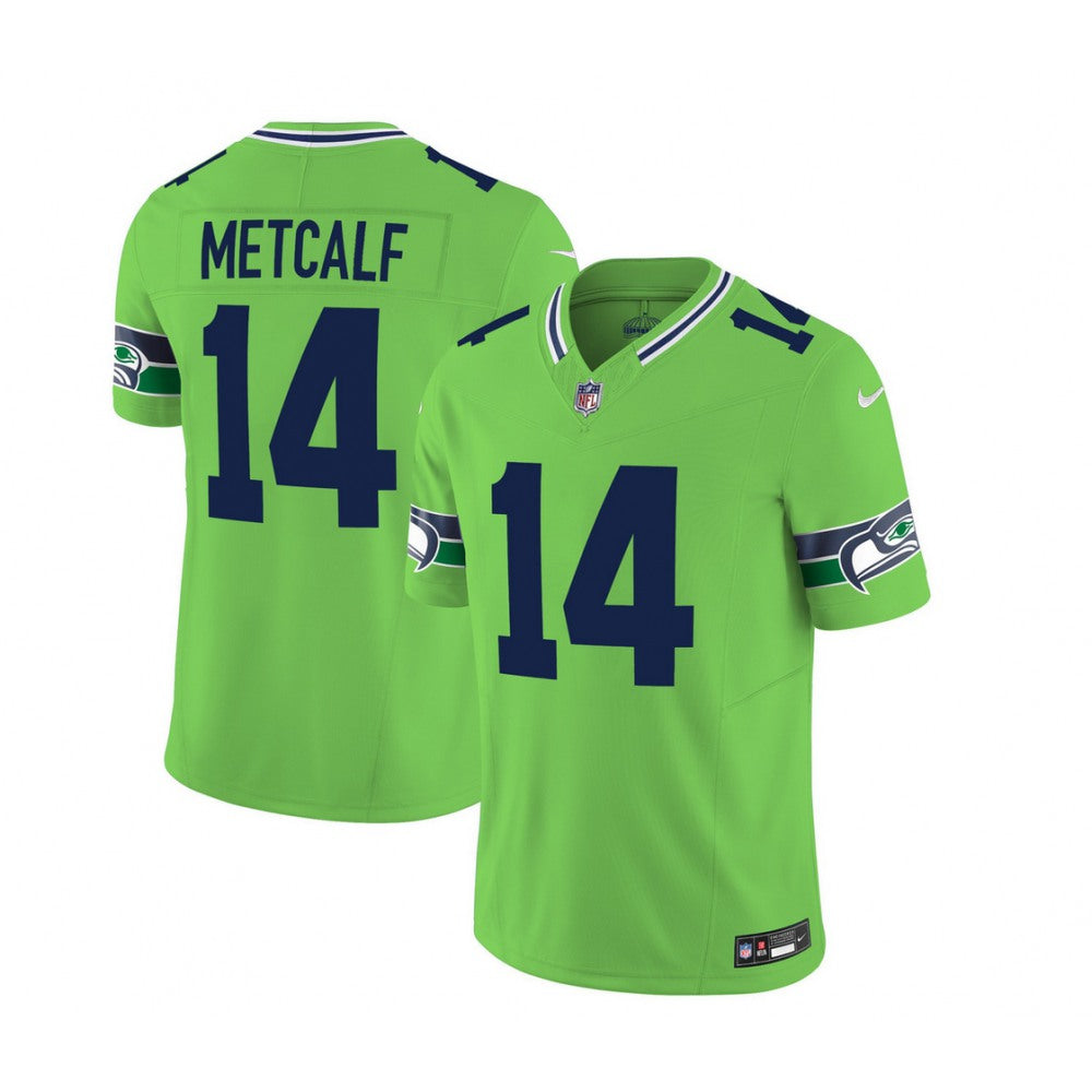 Men's Seattle Seahawks #14 DK Metcalf 2023 F.U.S.E. Green Limited Stitched Football Jersey 