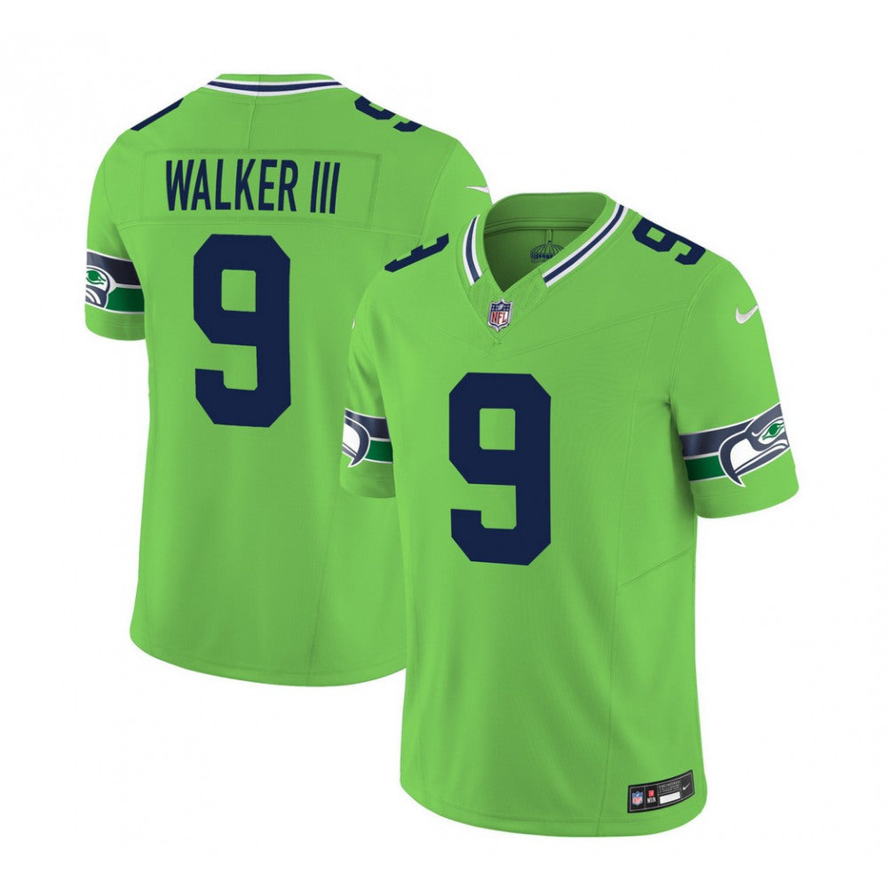 Men's Seattle Seahawks #9 Kenneth Walker III 2023 F.U.S.E. Green Limited Stitched Football Jersey 