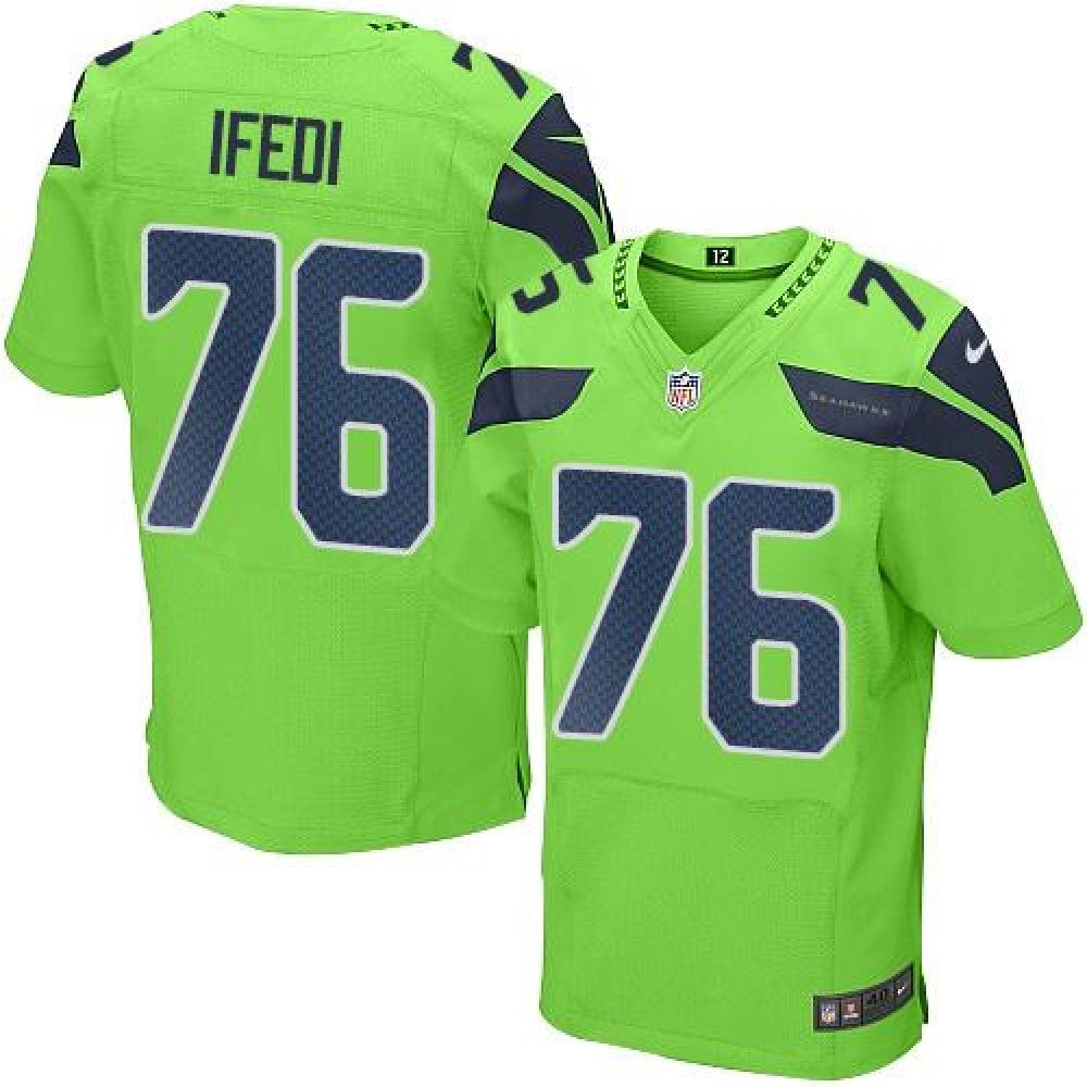 Seahawks #76 Germain Ifedi Green Men's Stitched NFL Elite Rush Jersey 