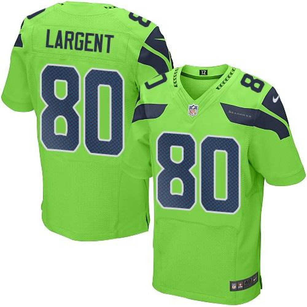 Seahawks #80 Steve Largent Green Men's Stitched NFL Elite Rush Jersey 