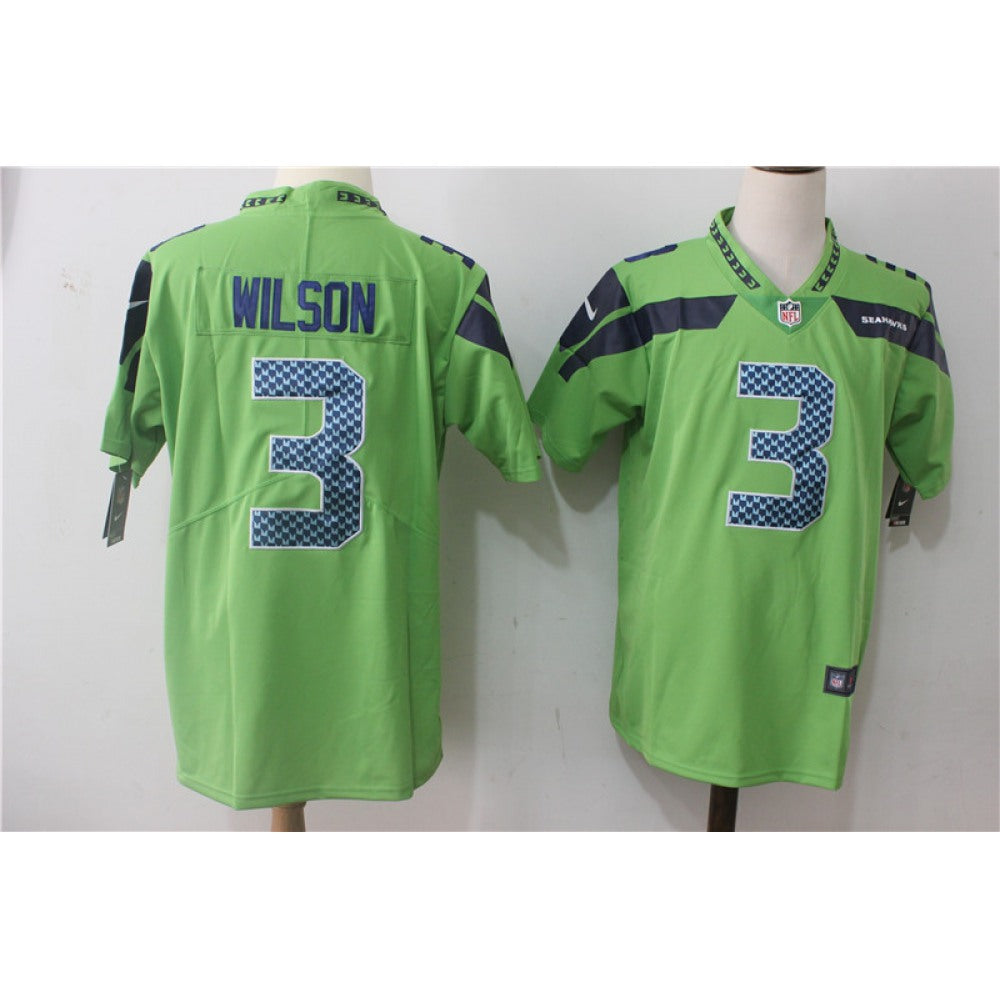 Men's Seattle Seahawks #3 Russell Wilson Green Stitched NFL Vapor Untouchable Limited Jersey 