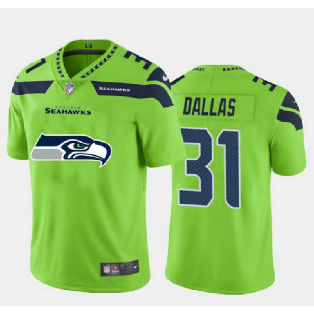 Men's Seattle Seahawks #31 DeeJay Dallas Green 2020 Team Big Logo Limited Stitched Jersey 