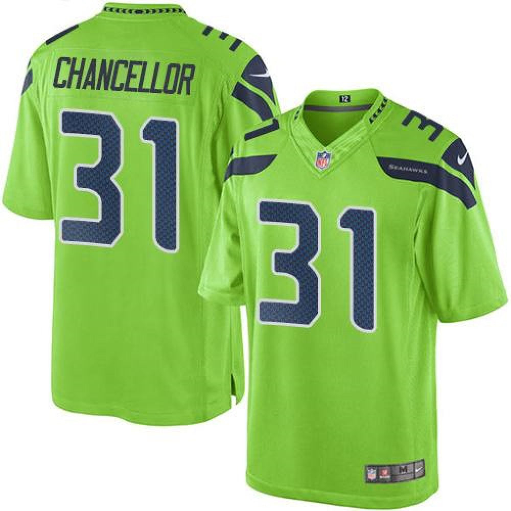 Seahawks #31 Kam Chancellor Green Men's Stitched NFL Limited Rush Jersey 