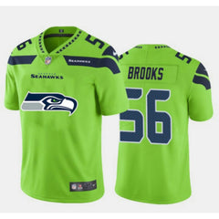 Men's Seattle Seahawks #56 Jordyn Brooks Green 2020 Team Big Logo Limited Stitched Jersey 