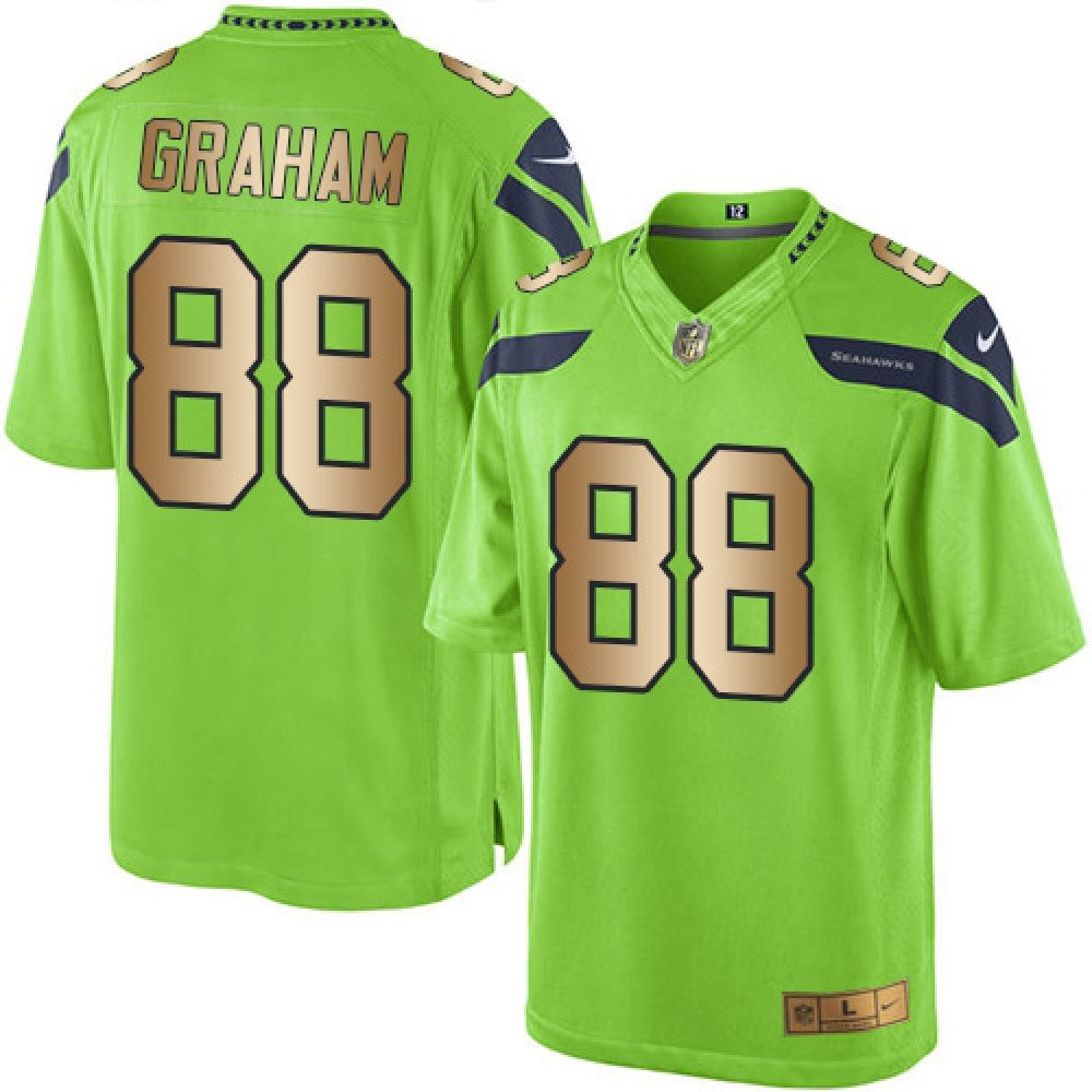 Seahawks #88 Jimmy Graham Green Men's Stitched NFL Limited Gold Rush Jersey 