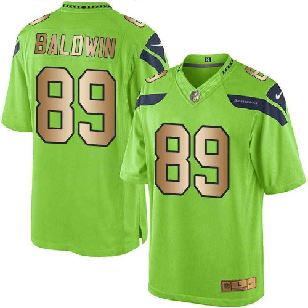 Seahawks #89 Doug Baldwin Green Men's Stitched NFL Limited Gold Rush Jersey 