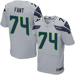 Seahawks #74 George Fant Grey Alternate Men's Stitched NFL Elite Jersey 