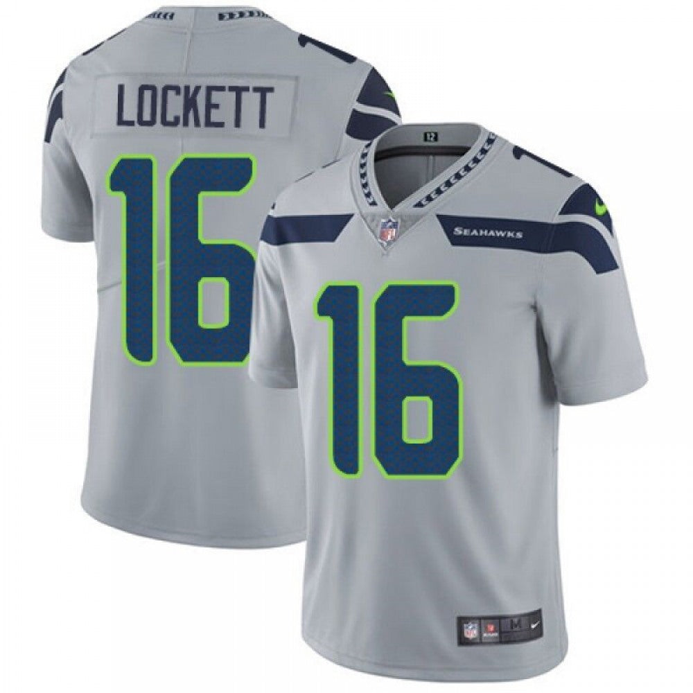 Men's Seattle Seahawks #16 Tyler Lockett Grey Vapor Untouchable Limited Stitched Jersey 