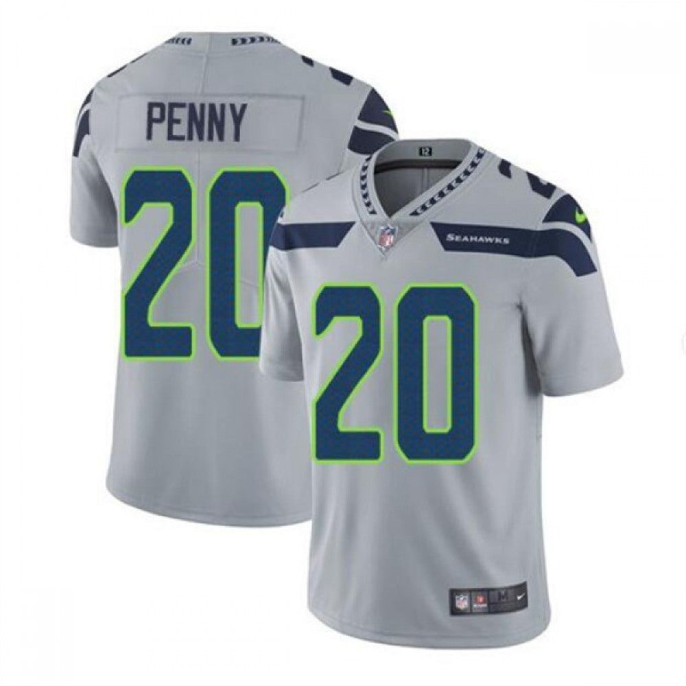 Men's Seattle Seahawks #20 Rashaad Penny Grey Vapor Untouchable Limited Stitched Jersey 