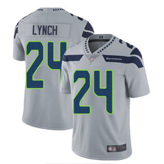Men's Seattle Seahawks #24 Marshawn Lynch Grey Vapor Untouchable Limited Stitched NFL Jersey 