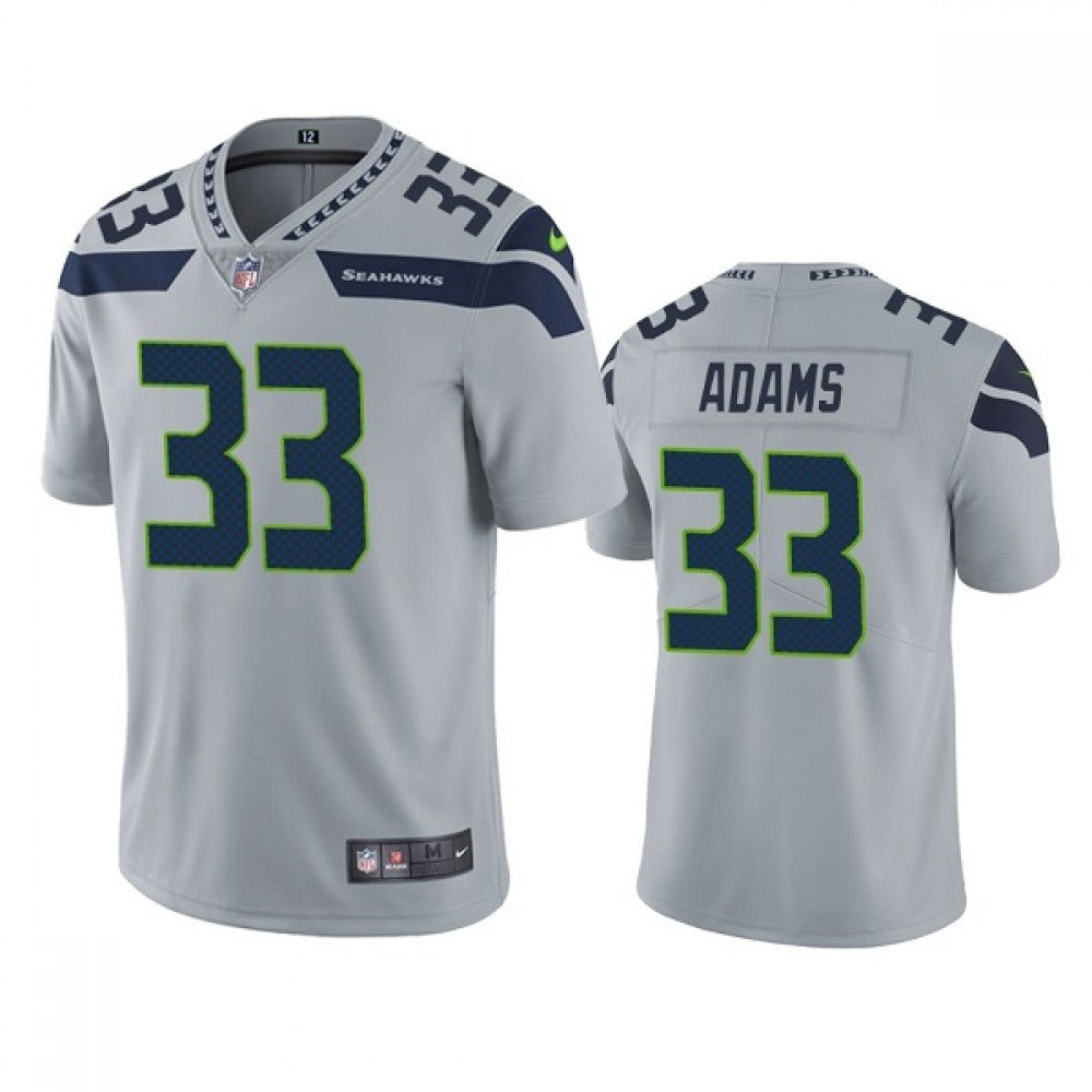 Men's Seattle Seahawks #33 Jamal Adams Grey Vapor Untouchable Limited Stitched Jersey 