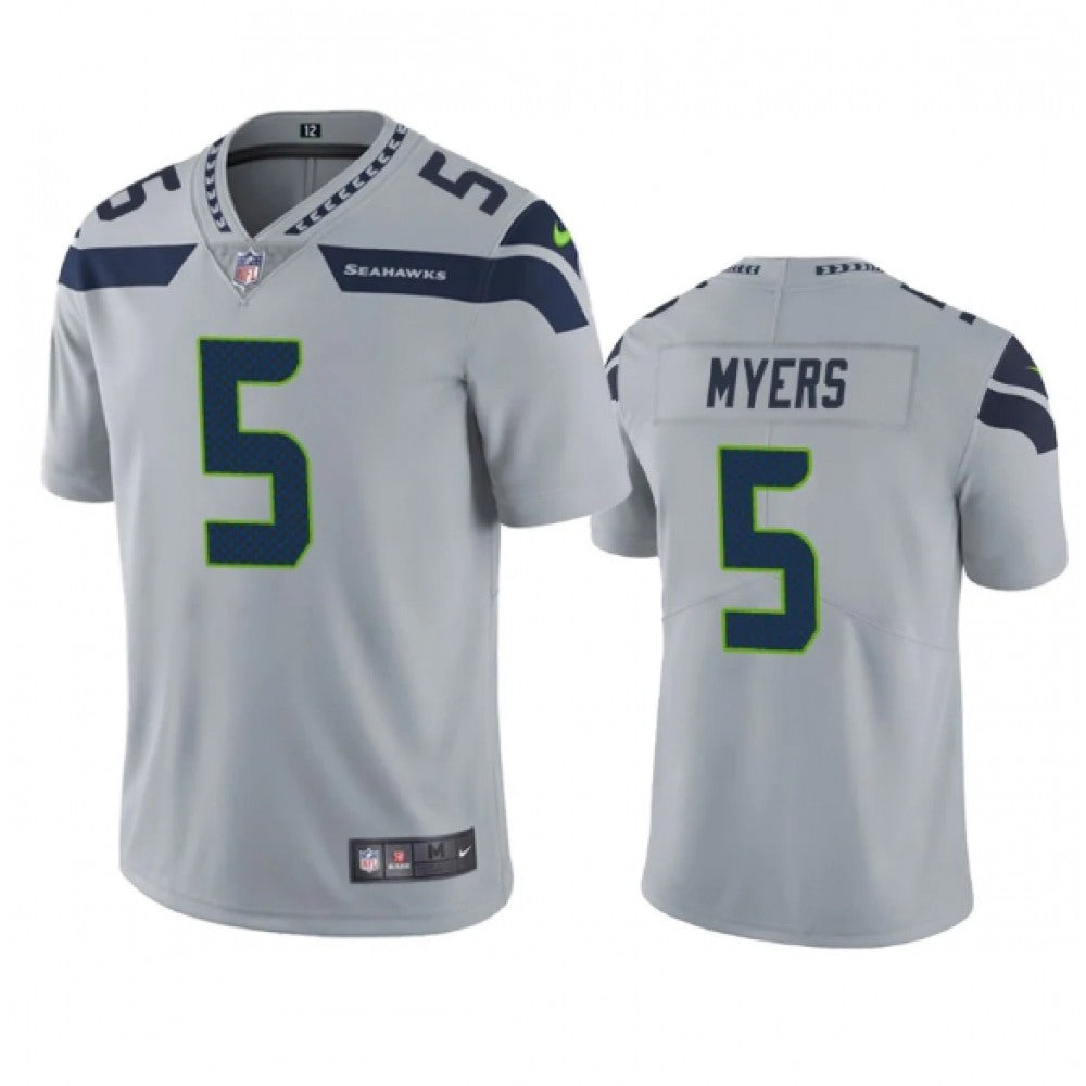 Men's Seattle Seahawks #5 Jason Myers Grey Vapor Untouchable Limited Stitched Jersey 
