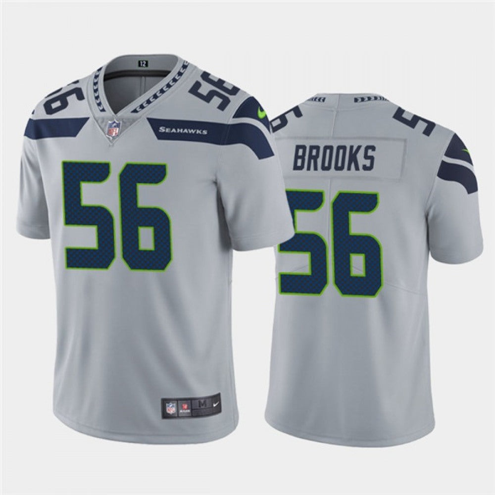 Men's Seattle Seahawks #56 Jordyn Brooks Grey Vapor Untouchable Limited Stitched Jersey 