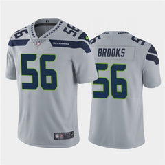 Men's Seattle Seahawks #56 Jordyn Brooks Grey Vapor Untouchable Limited Stitched Jersey 