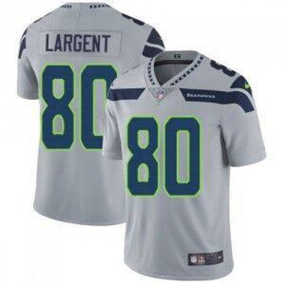 Men's Seattle Seahawks #80 Steve Largent Grey Vapor Untouchable Limited Stitched NFL Jersey 