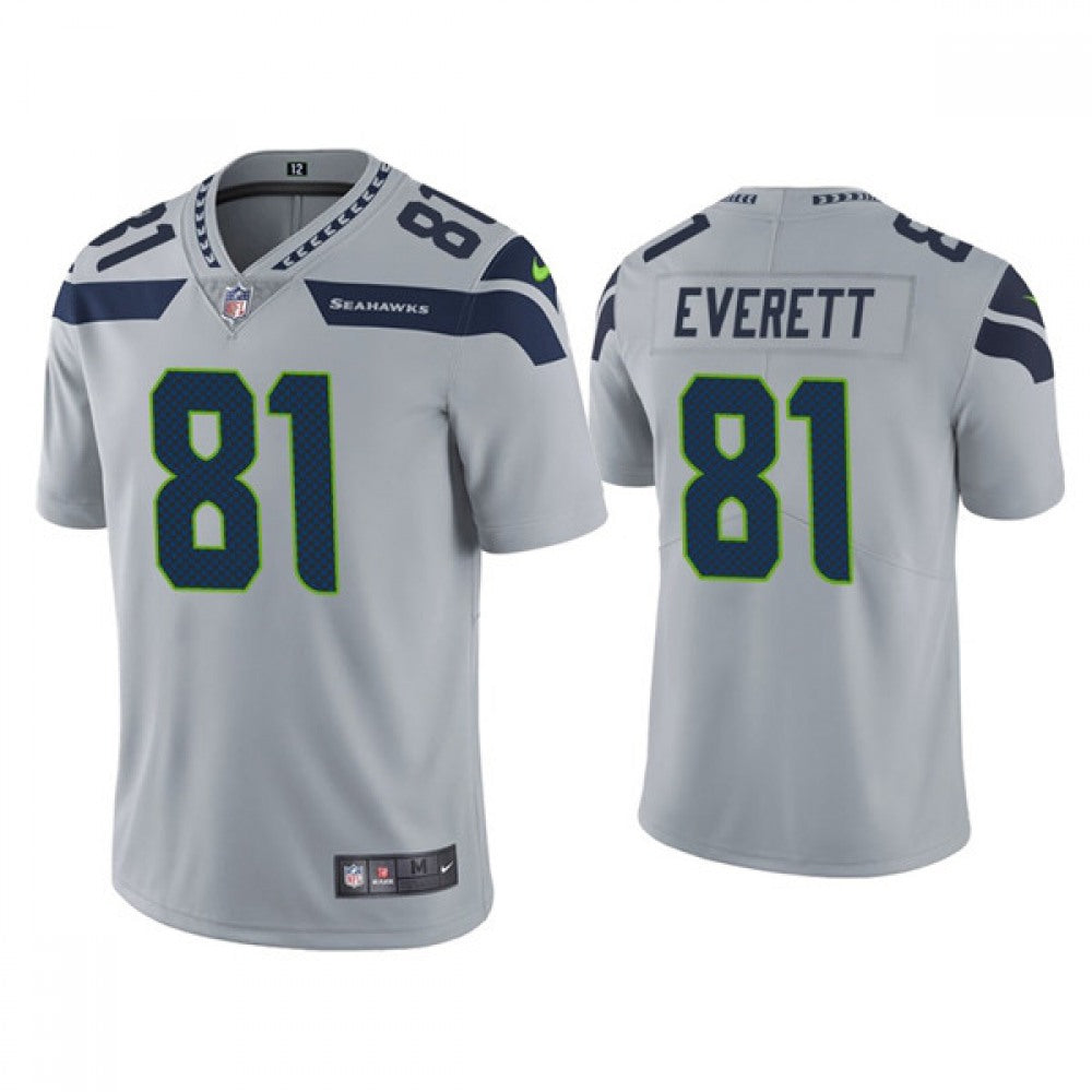 Men's Seattle Seahawks #81 Gerald Everett Grey Vapor Untouchable Limited Stitched Jersey 