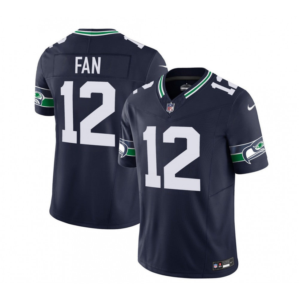 Men's Seattle Seahawks #12 Fan 2023 F.U.S.E. Navy Limited Stitched Football Jersey 