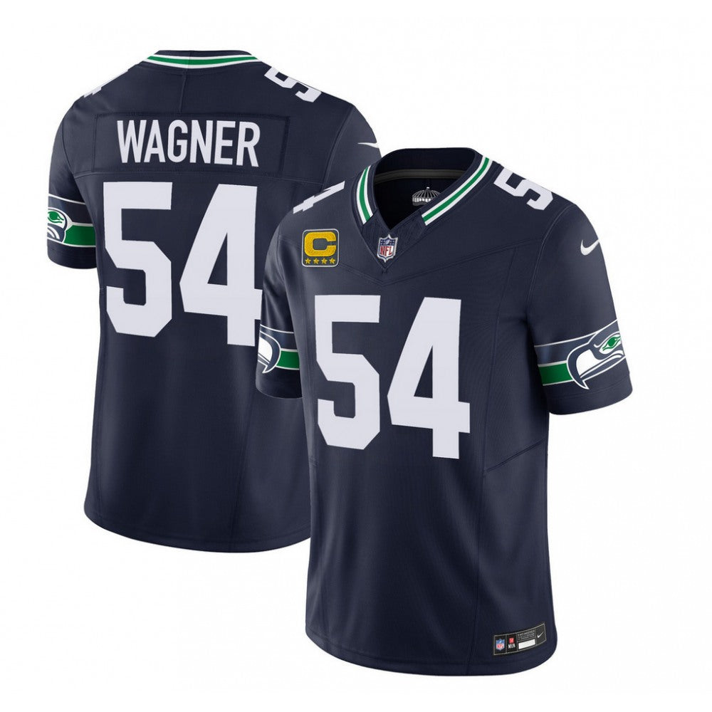 Men's Seattle Seahawks #54 Bobby Wagner 2023 F.U.S.E. With 4-Star C Patch Navy Limited Stitched Football Jersey 