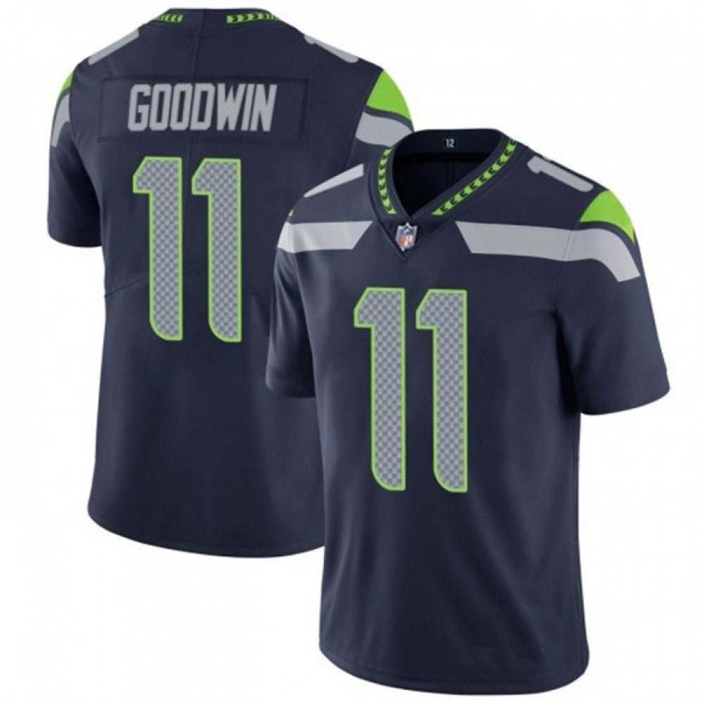 Men's Seattle Seahawks #11 Marquise Goodwin Navy Vapor Untouchable Limited Stitched Jersey 
