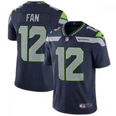 Men's Seattle Seahawks #12 Fan College Navy Vapor Untouchable Limited Stitched NFL Jersey 