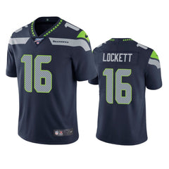 Men's Seattle Seahawks #16 Tyler Lockett Navy 2019 100th Season Vapor Untouchable Limited Stitched NFL Jersey 