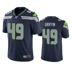 Men's Seattle Seahawks #49 Shaquem Griffin Navy 2019 100th Season Vapor Untouchable Limited Stitched NFL Jersey 