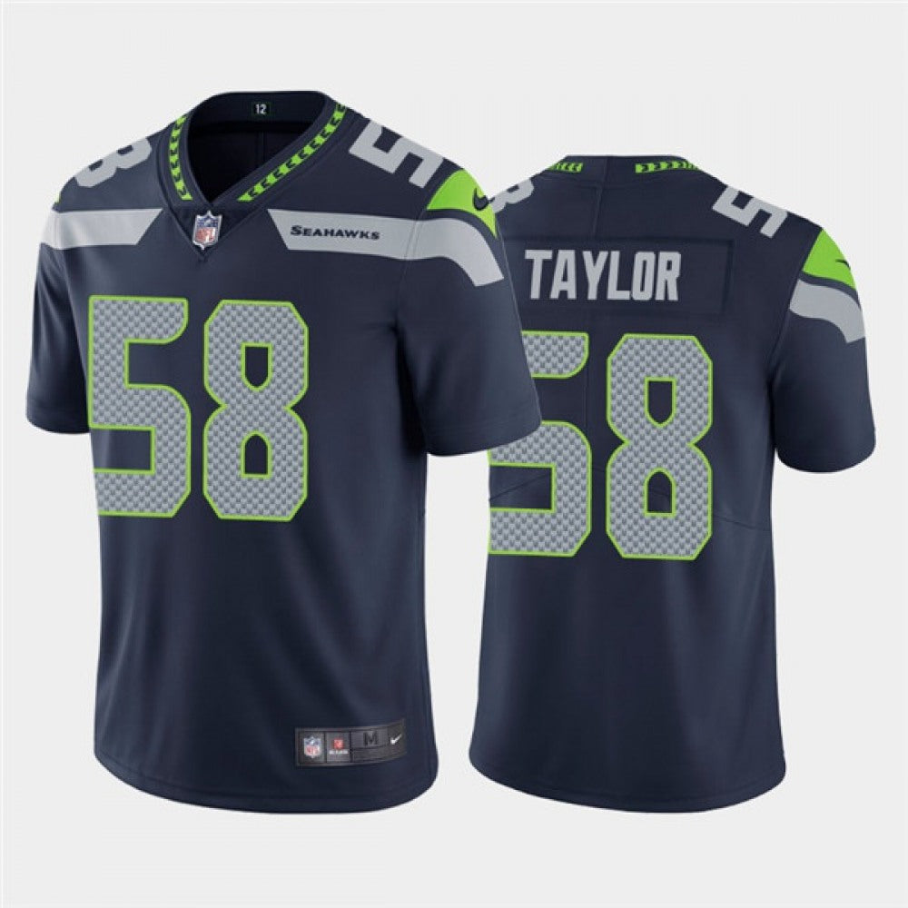 Men's Seattle Seahawks #58 Darrell Taylor Navy Vapor Untouchable Limited Stitched Jersey 