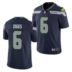 Men's Seattle Seahawks #6 Quandre Diggs Navy Vapor Untouchable Limited Stitched Jersey 